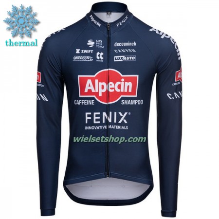 Wielershirt 2022 Alpecin-Fenix Winter Thermal Fleece - Blauw